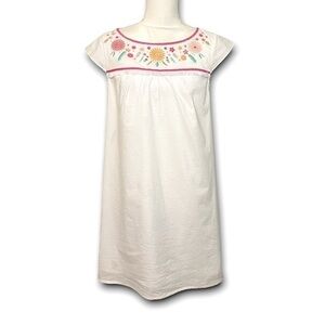 NWT Size 4 Southern Tide White Floral Embroidery Fringe A-Line Swing Dress New